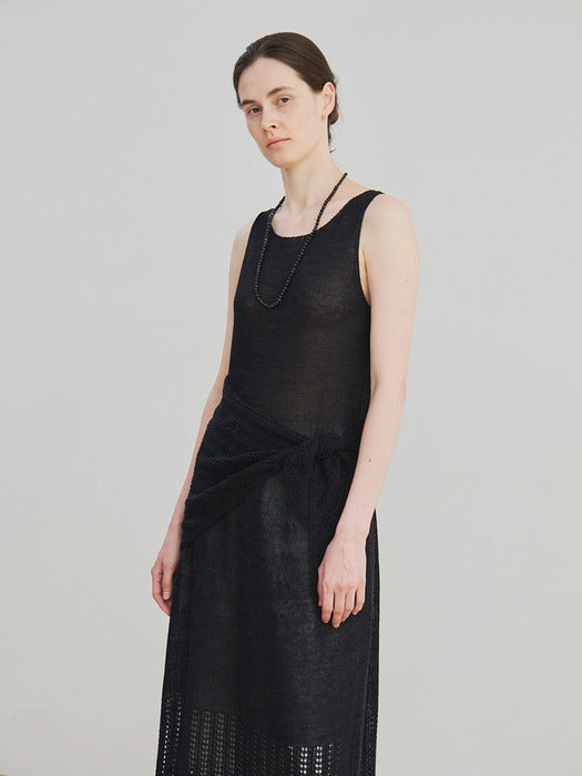 [moia] carpel scarf (navy)