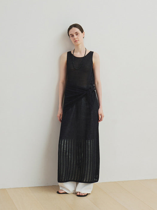 [moia] carpel scarf (navy)