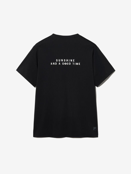 Polyester-Spandex Summer Graphic Tee_FS2RSH2405X_BLK