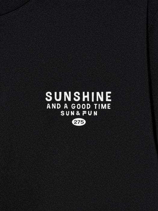 Polyester-Spandex Summer Graphic Tee_FS2RSH2405X_BLK