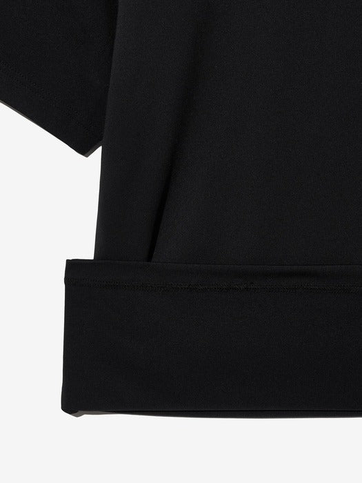 Polyester-Spandex Summer Graphic Tee_FS2RSH2405X_BLK