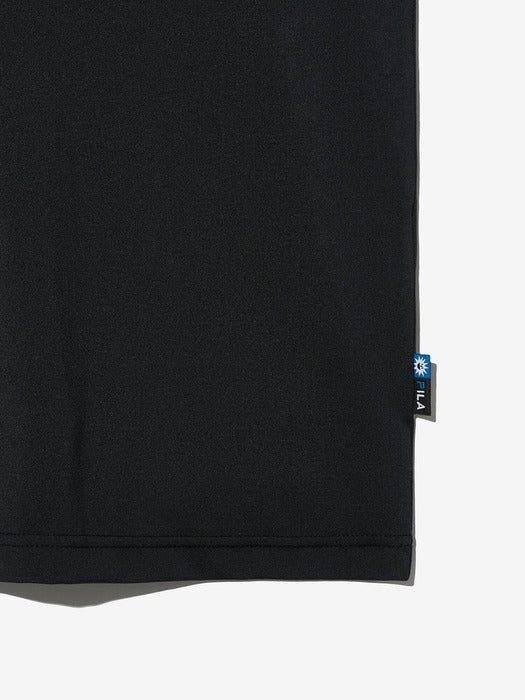 Polyspan Summer Graphic Sleeveless T-Shirt_FS2RSH2406X_BLK