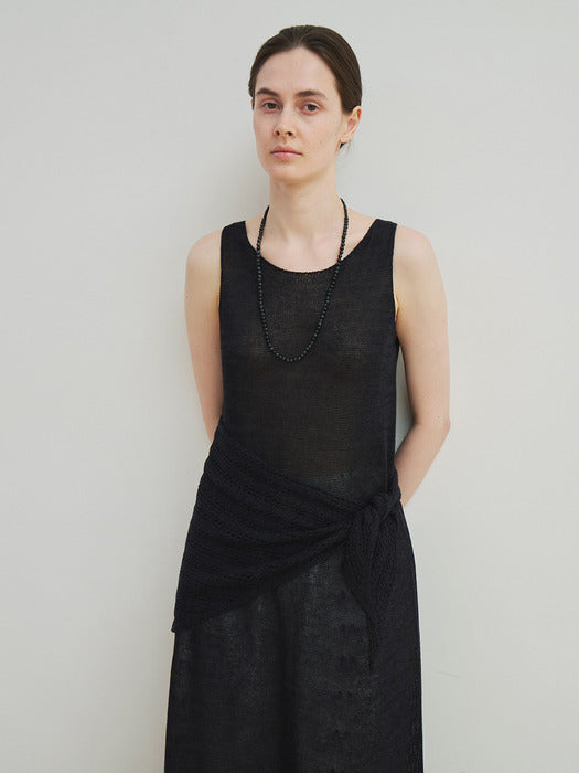 carpel knit dress (navy)