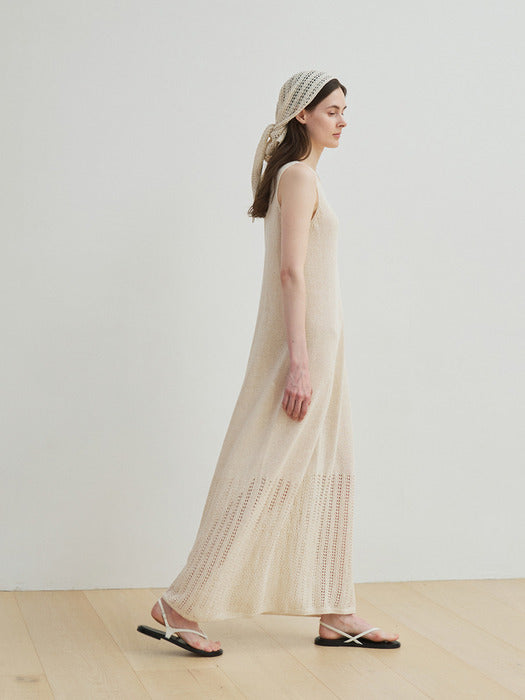 [moia] carpel knit dress (natural)