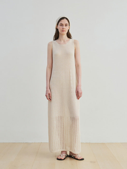 [moia] carpel knit dress (natural)