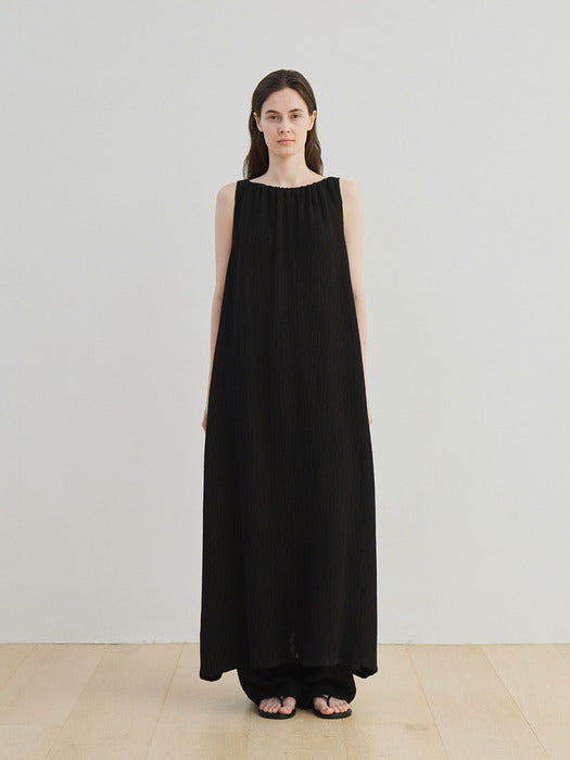 [moia] drawstring dress (black)