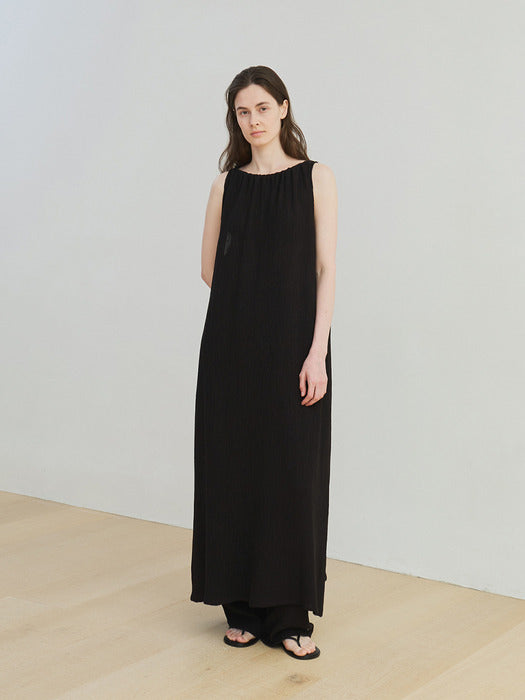 [moia] drawstring dress (black)