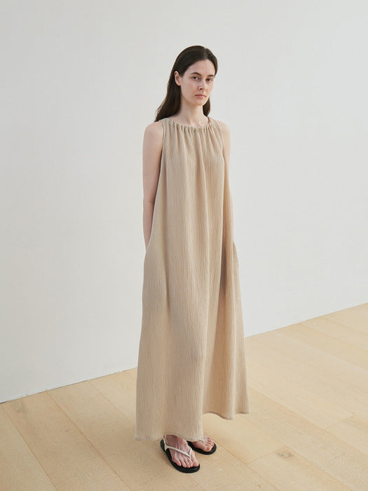 [moia] drawstring dress (beige)