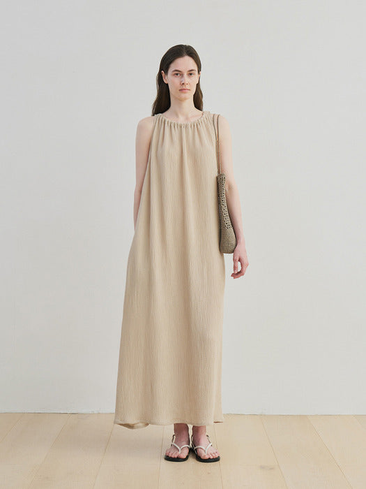 [moia] drawstring dress (beige)