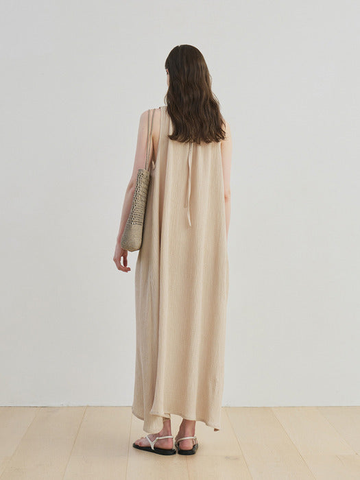 [moia] drawstring dress (beige)