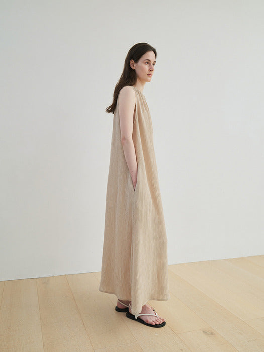 [moia] drawstring dress (beige)