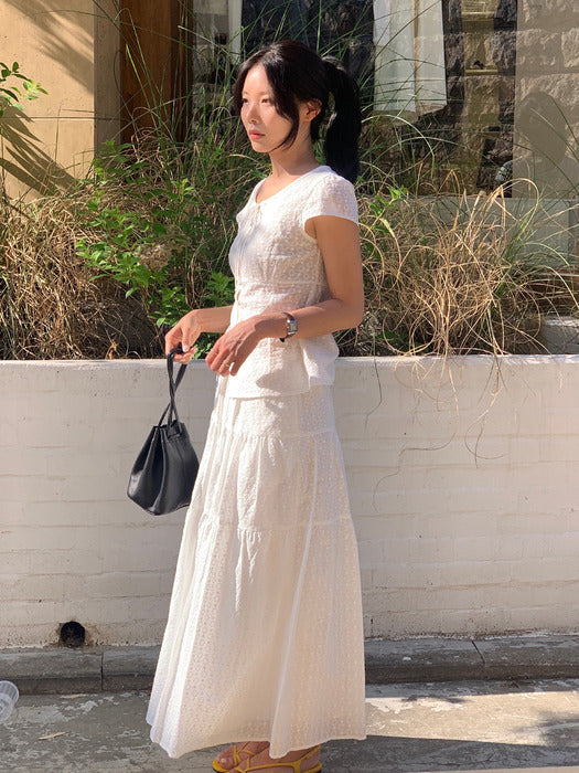 Mango Maniplease Wish Punching Skirt White