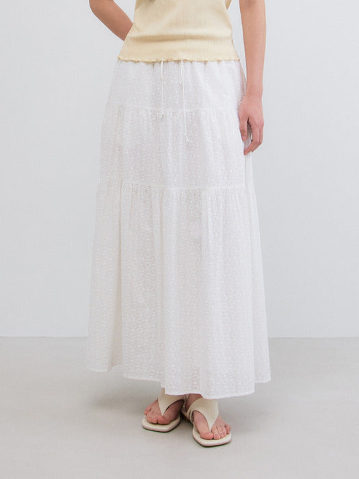 Mango Maniplease Wish Punching Skirt White