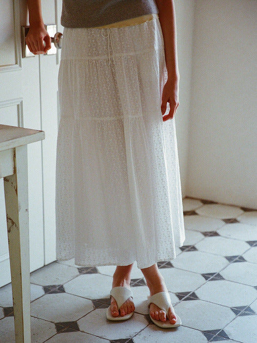 Mango Maniplease Wish Punching Skirt White