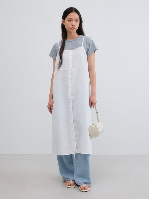 Mango Maniplease Pure Layered One Piece - White