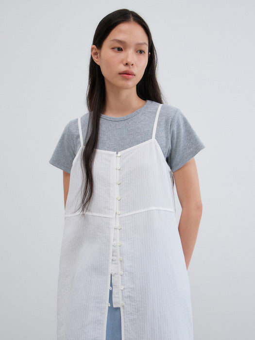 [Mango Maniplease] Pure Layered One PIECE_WHITE