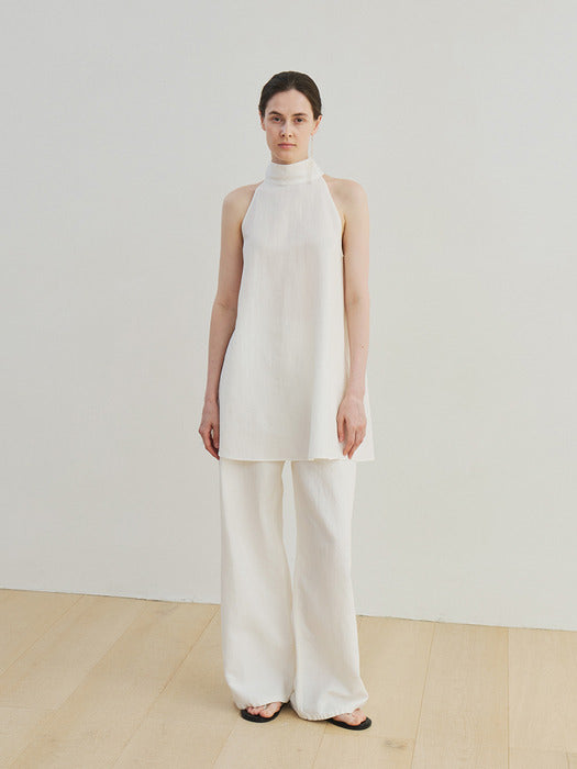 [moia] halter scarf blouse (ivory)