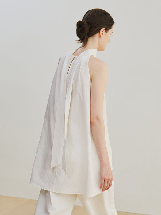 [moia] halter scarf blouse (ivory)
