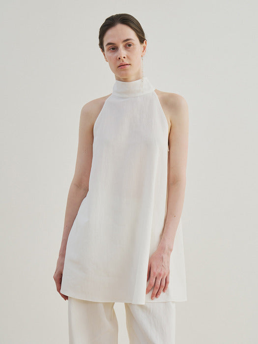 [moia] halter scarf blouse (ivory)