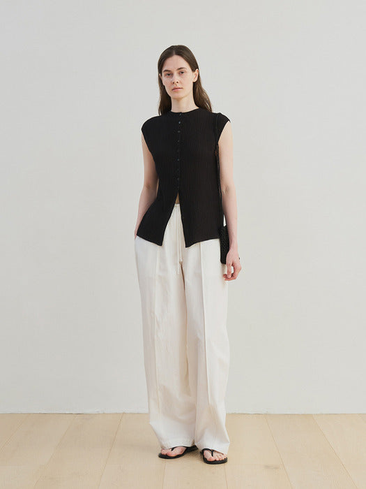 [moia] wrinkle blouse (black)