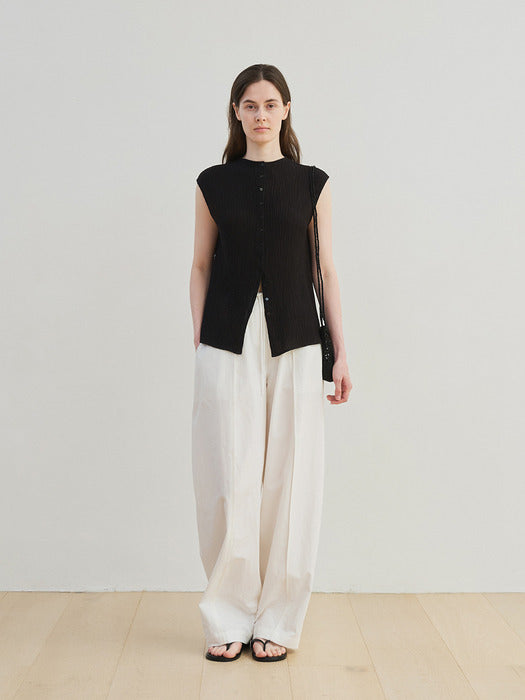 [moia] wrinkle blouse (black)