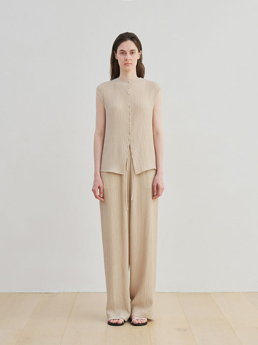 [moia] wrinkle blouse (beige)