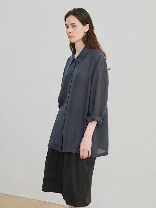 [moia] lyocell shirt (stone blue)