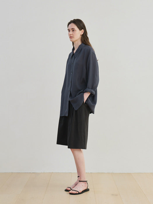 [moia] lyocell shirt (stone blue)