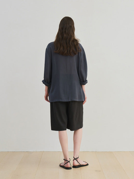 [moia] lyocell shirt (stone blue)