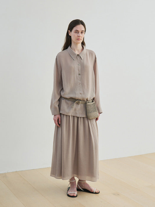 [moia] lyocell shirt (beige)