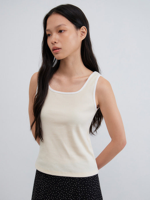 [Mango Maniplease] Vonny Edge SLEEVELESS_CREAM Yellow