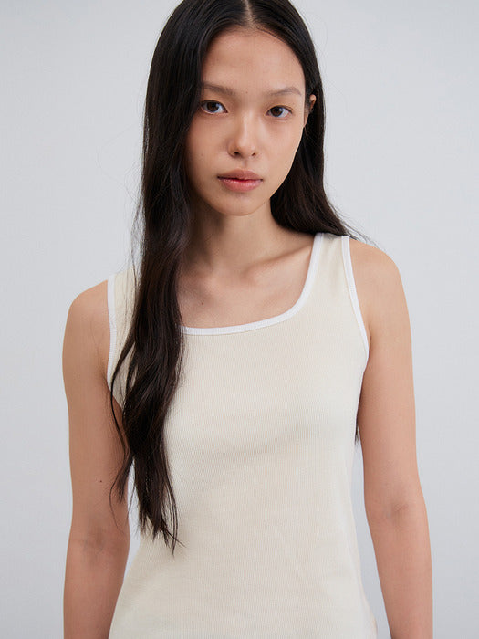 [Mango Maniplease] Vonny Edge SLEEVELESS_CREAM Yellow
