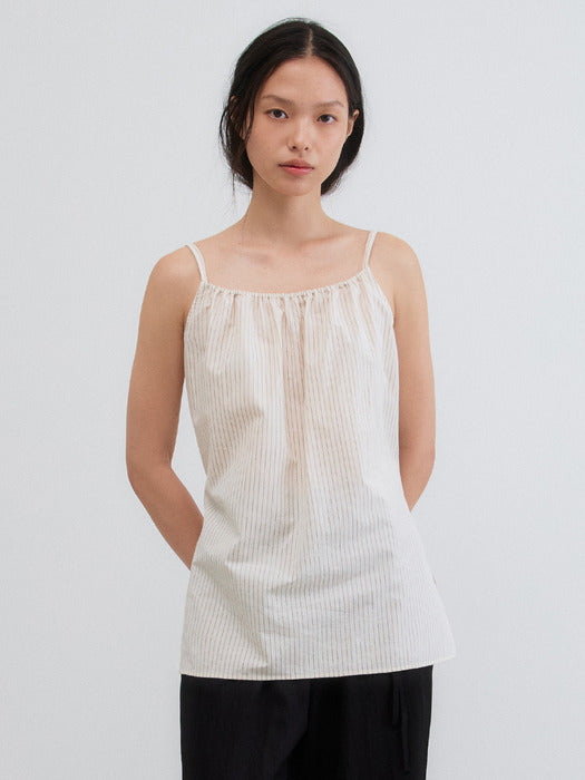 Mango Maniplease Rian Stripe Sleeveless Beige
