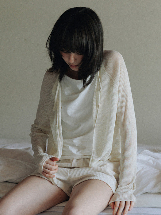 Mango Maniplease Cari Sheer Cardigan Natural