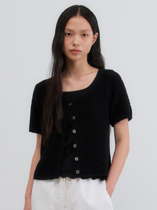 [Mango Maniplease] Rave Punching CARDIGAN_BLACK