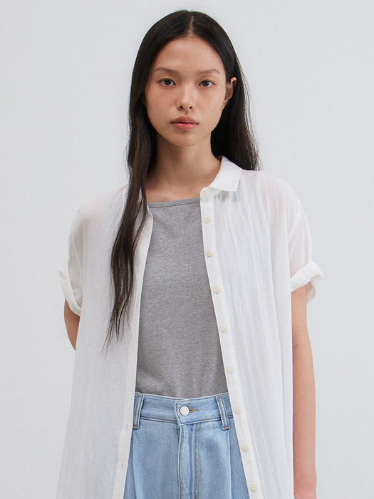 Mango Maniplease Lav Cotton Sleeveless Melange Grey