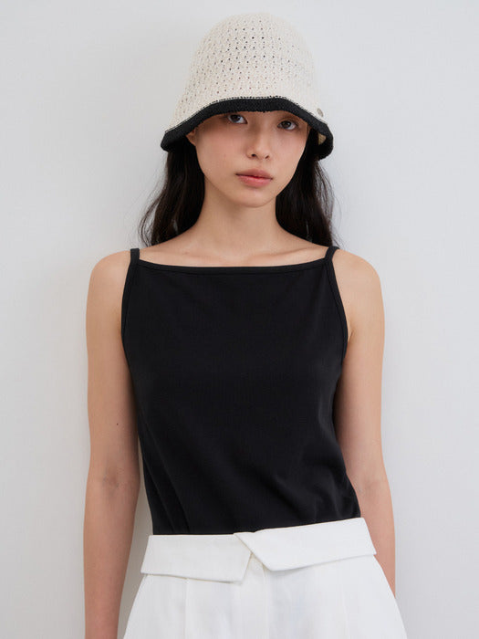 Mango Maniplease Lav Cotton Sleeveless Black