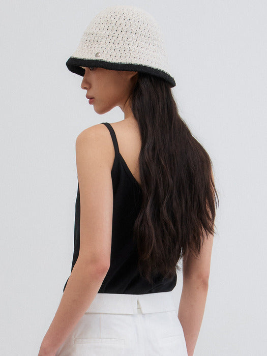 Mango Maniplease Lav Cotton Sleeveless Black