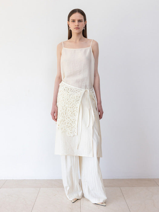 Loeuvre Lace Layered Wrap Skirt