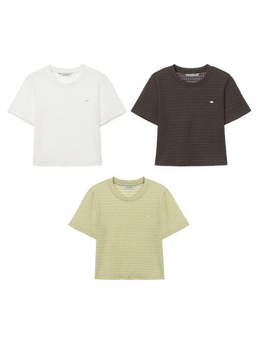Loeuvre Wrinkle Basic T-shirt