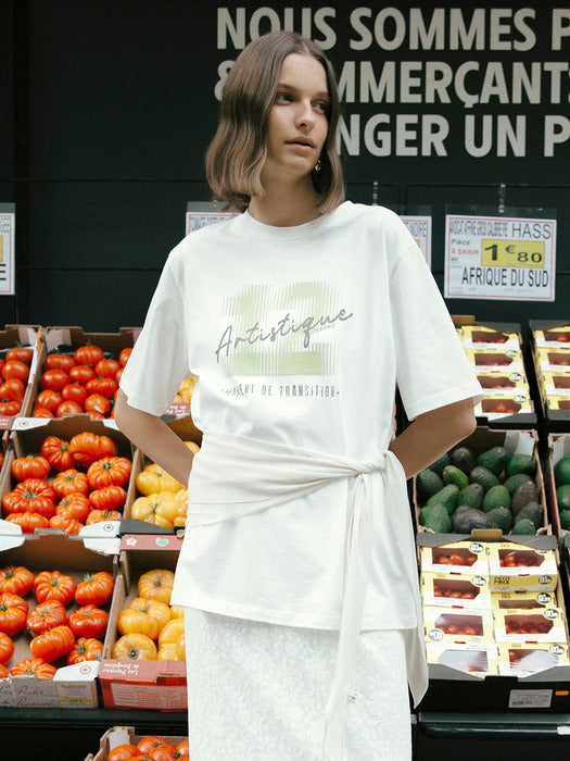 Loeuvre Crack Print Boxy T-shirt