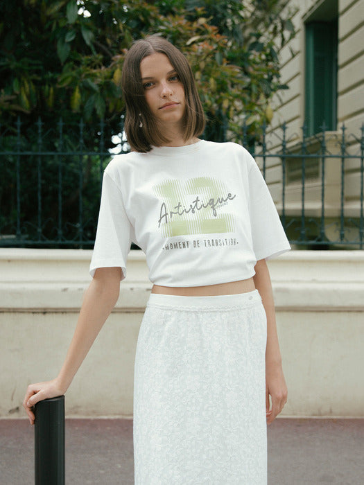 Loeuvre Crack Print Boxy T-shirt