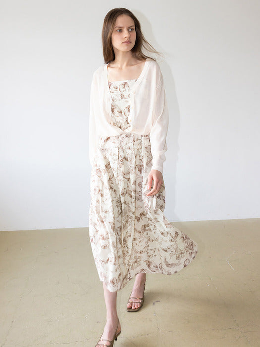 [loeuvre] See-through Twist Cardigan SK5MD283_2color