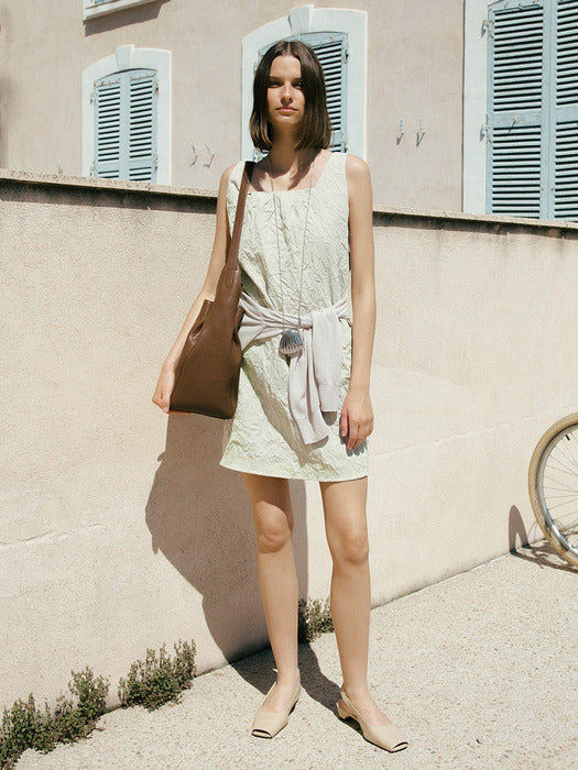 Loeuvre Crease Tucked Mini Dress