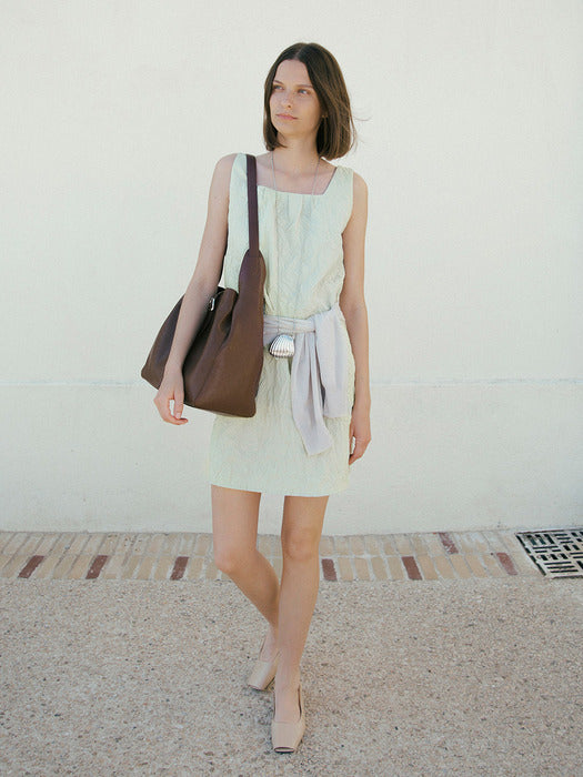 Loeuvre Crease Tucked Mini Dress