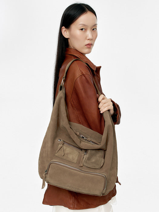 Margesherwood City Hobo NS cappuccino suede