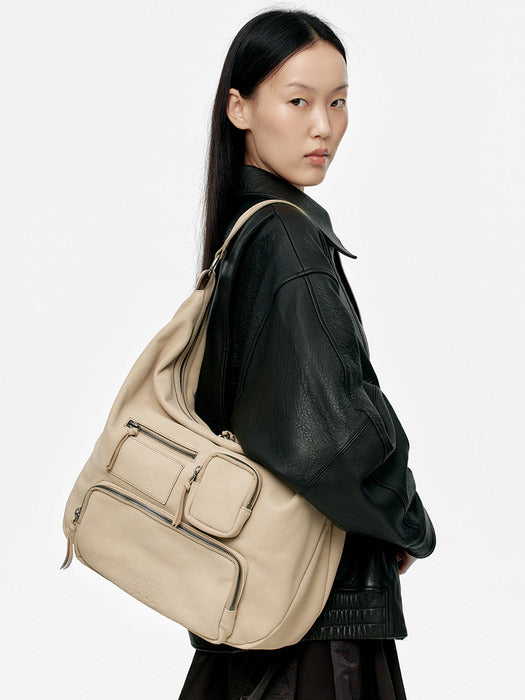 Margesherwood City Hobo NS nude nubuck
