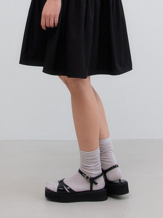 Mango Maniplease Chabby Sandals Black