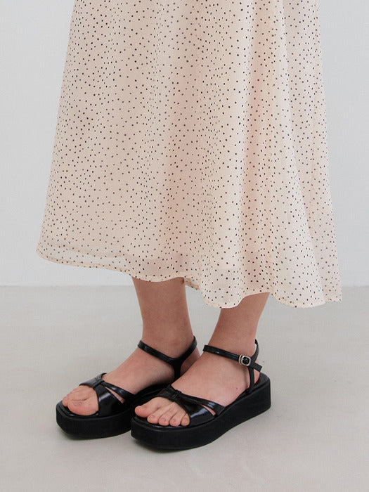 Mango Maniplease Chabby Sandals Black