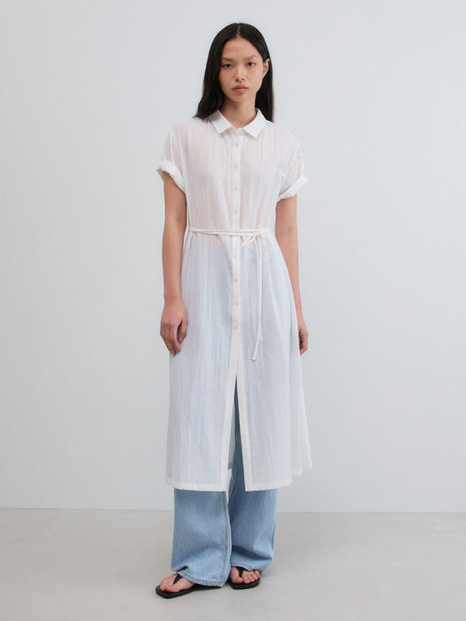 Mango Maniplease Sandi Shirt One Piece - Pure Ivory